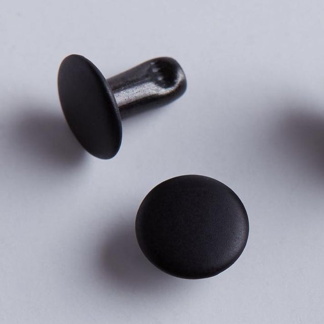 Double Cap Rivets 100 Pack Gun Metal Matte / Small from Tandy Leather